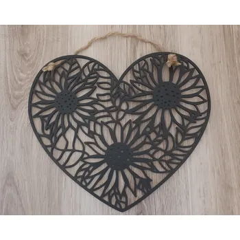 Svatební dekorace Srdce slunečnice