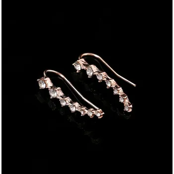 Náušnice Načančaná.cz Náušnice s křišťálem - 2 barvy Barva: Zlatá