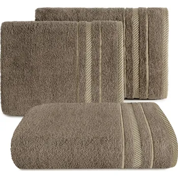 Ručník BAVLNĚNÝ RUČNÍK KORAL 30X50 CM HNĚDÁ