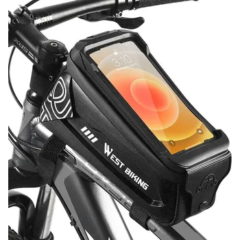 brašna na kolo West Biking YP0707275 brašna na kolo na rám s držákem na mobil 2,5l Barva: Černá