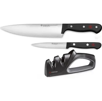 Kuchyňský nůž Wüsthof Dreizack Solingen GOURMET Sada nožů 2 ks + Brousek 1125060305