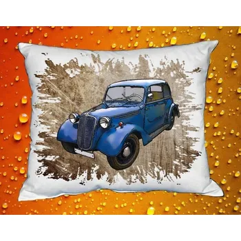 Povlak na polštářek Polštář 57 veterán auto České výroby hnědé