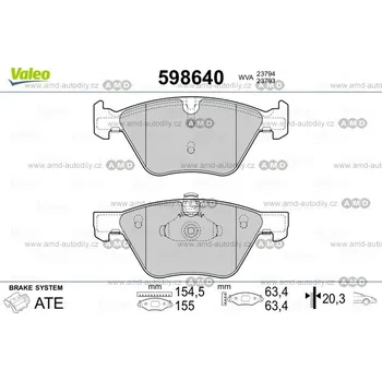 Brzda na kolo Brzdové destičky - 598640