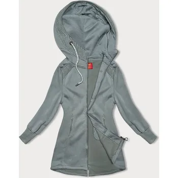 Dámská mikina Šedozelená dlouhá dámská mikina (AMG-321A) odstíny zelené S (36)