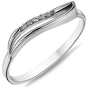 Prsten Lillian Vassago Prsten v bílém zlatě se zirkony LLV98-GR048W Velikost prstenu: 52