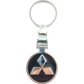 Přívěšek na klíče MITSUBISHI kovový, včetně kroužku na klíče