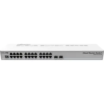 Switch Mikrotik CRS326-24G-2S+RM 800MHz CPU, 512MB, 24xGLAN, 2xSFP+cage, ROS L5, rack
