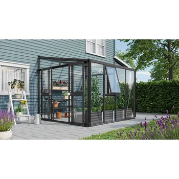 Skleník Zimní zahrada, skleník VITAVIA ATHENA 7000 sklo 3 mm + PC 10 mm černý LG3831