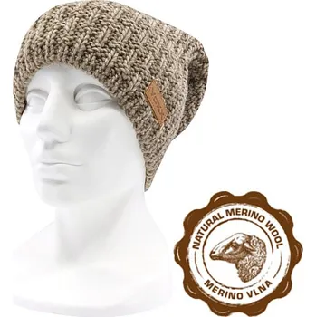 Čepice VOXX Čepice dámská pletená PREMACY z merino BÉŽOVÁ uni 119026