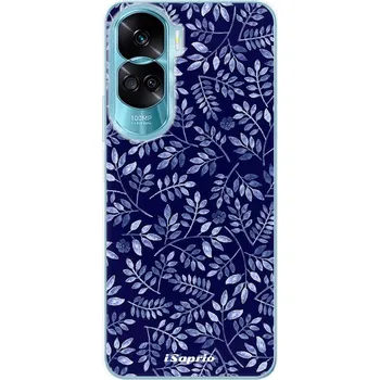 Pouzdro na mobilní telefon Silikonové pouzdro iSaprio - Honor 90 Lite 5G - Blue Leaves 05 (Odolný silikonový kryt, obal, pouzdro iSaprio - Honor 90 Lite 5G - Blue Leaves 05 - skvělá ochrana a pružnost, stylový UV potisk, lehkost, tiskne se v České republice)