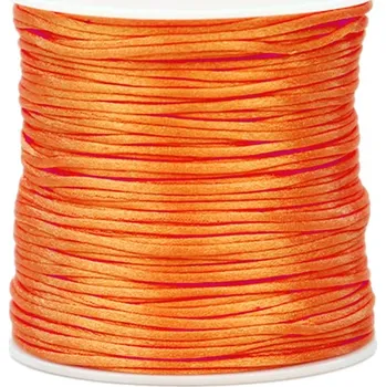 Náramek Pro Háčkování Saténová šňůrka tmavě oranžová 5 m