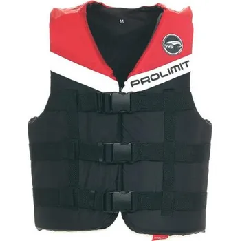 Plovací vesta Záchranná vesta PROLIMIT Vest Nylon 3-Buckle - černá/červená XS