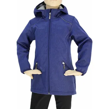 Dívčí bunda Bunda softshell Fantom BUN 1703 JEANS MODRÁ SE STRUKTUROU RYBÍ KOST 2023 Velikost: 104