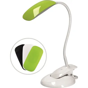 Stojací lampa Solight LED stmívatelná lampička 2v1, podstavec i klip, 5W 4000K, 3 barevné kryty - WO42