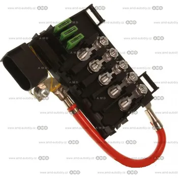 Auto elektroinstalace Nosič pojistek na baterii originál 70 Ah - 1J0937617A - Octavia do 2001