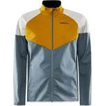 Pánská softshellová bunda CRAFT Glide Block modrá se žlutou XL