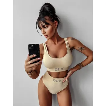 Souprava dámského spodního prádla Dámská sada sportovního prádla 286159 sv. béžová - Ola Voga XS