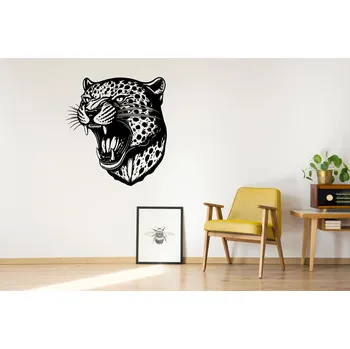 Samolepící dekorace Lepy.cz Samolepka na zeď Leopard Velikost (šířka x výška): 55x60cm, Barevná varianta: Pastelová oranžová