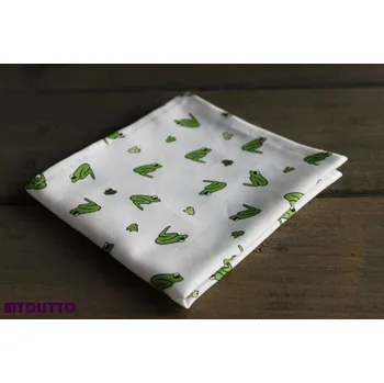 Látkový kapesník Dětský kapesníček - žabky zelené