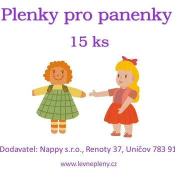 Hračka pro nejmenší Nappy plenky pro panenky 15 ks