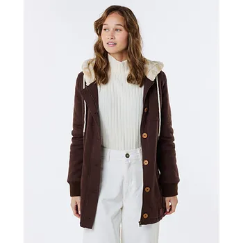 Pánská móda Mikina Rip Curl NEW VAMOS LONG FLEECE Dark Brown velikost L