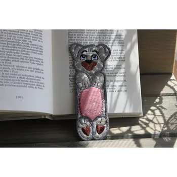 Doplněk ke knize Záložka dětská - pejsek s růžovým bříškem