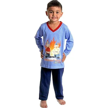 Chlapecké pyžamo Dětské pyžamo dlouhý rukáv Pat a Mat - Hasič - vel. 134