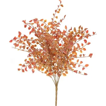 umělá květina Autronic Větvička podzimní listí SG6115 OR 45 cm oranžová