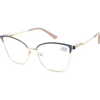 Brýle na čtení Dioptrické brýle 6861 / -3,00 black/gold/brown s antireflexní vrstvou Flex