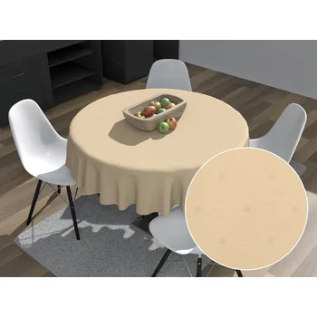 ubrus Dekorační kulatý ubrus BM-001 Nopky na světle žlutém Ø 100 cm