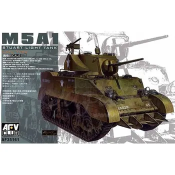 Plastikový model AFV Club 1/35 M5A1 Stuart Light Tank (late)