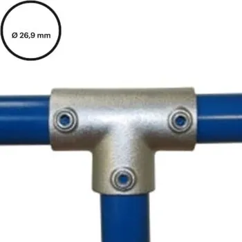 Kanalizační potrubí Konstrukční fitinka, spojka ocelových trubek pr. 26,9 mm – spojovací odbočka 104-A27