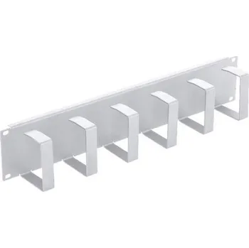 Elektroinstalační materiál Triton RAC-VP-X22-A1 Vyvazovací panel, 19", 2U, 6x vyvazovací háček 70x85mm, RAL7035, šedý RAC-VP-X22-A1