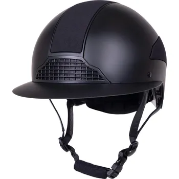 Jezdecká přilba QHP Helma Austyn polo visor QHP, černá Obvod hlavy: 59-61 cm