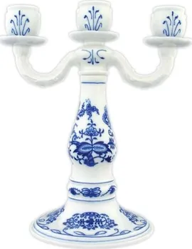 Svícen Český porcelán a.s. Svícen tříramenný 70182B00001 cibulák