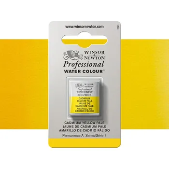 Vodová barva Akvarelová barva Winsor & Newton Professional, půlpánvička - Cadmium Yellow Pale