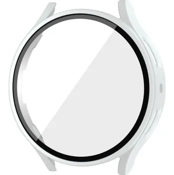 Příslušenství k chytrým hodinkám Ochranný kryt se sklem pro Samsung Galaxy Watch 5 44 mm - bílý