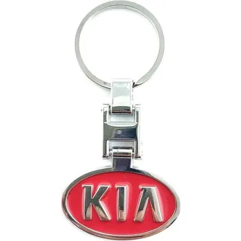 Přívěšek na klíče KIA kovový, včetně kroužku na klíče