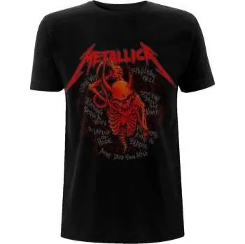Pánské oblečení Merch Metallica: Metallica Unisex T-shirt: Skull Screaming Red 72 Seasons (back Print) (small) S