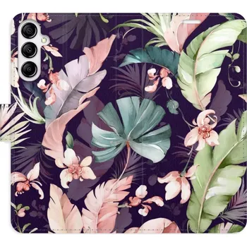 Pouzdro na mobilní telefon Flip pouzdro iSaprio - Samsung Galaxy A14 / A14 5G - Flower Pattern 08 - kapsičky na karty (Knížkový flip kryt, obal, pouzdro iSaprio na mobil Samsung Galaxy A14 / A14 5G - Flower Pattern 08 - 360° ochrana telefonu, přihrádka na karty a hotovost, funkce)