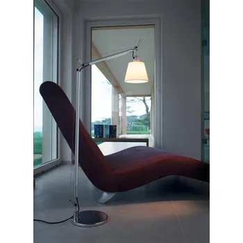 Stojací lampa Tolomeo basculante lettura Artemide - stojací lampa stínítko: Satin Ø 18cm