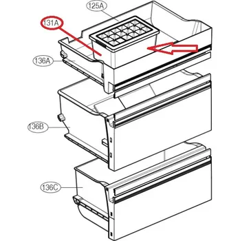 Originální miska na led LG MKK62562501