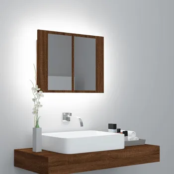 Koupelnový nábytek LED koupelnová skřínka se zrcadlem 60 x 12 x 45 cm