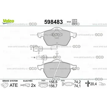 Brzda na kolo Brzdové destičky - 598483
