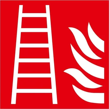Bezpečnostní požární značení, požární žebřík – fólie, 100×100 mm