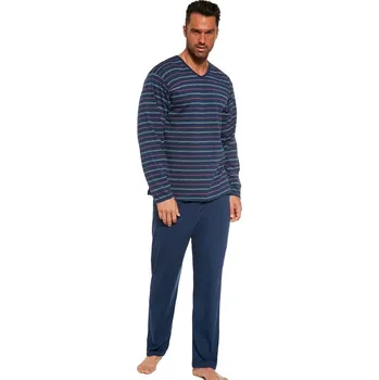 Pánské pyžamo Pánské pyžamo Cornette 139/39 Tm. modrá L