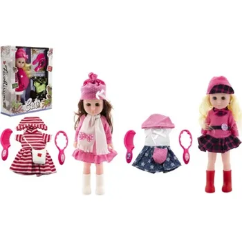 Panenka Teddies Panenka kloubová mrkací - 33 cm - s oblečením s doplňky - 3 druhy