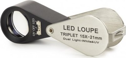 Skládací lupa 15x s LED osvětlením a UV osvětlením - EUROMEX Holland - PB.5018-LUV