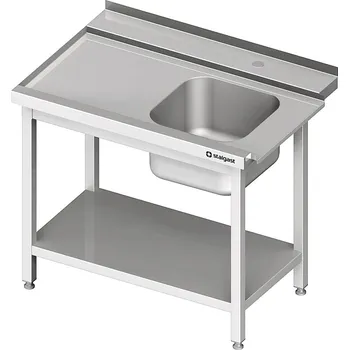Zahradní stůl Stůl nákladací levý s policí k průchozí myčce Silanos 1000x740x880 mm | STALGAST, 982417100