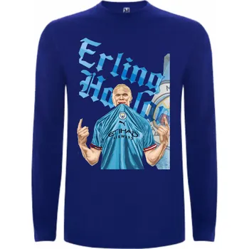Tričko s dlouhým rukávem Erling Haaland Cartoon Velikost: 134/140 - 8/9let